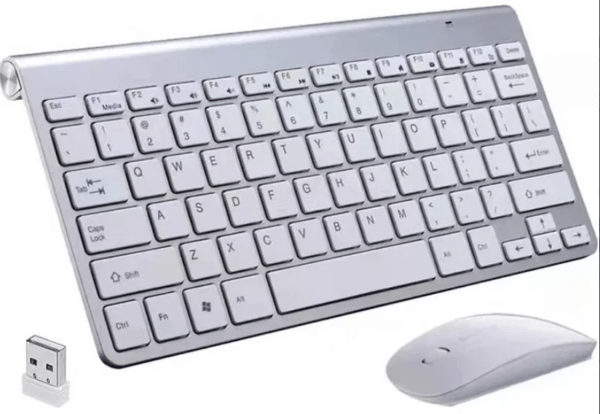 Kit Teclado Com Mouse Slim Sem Fio Pc Note Cor do mouse Cinza Cor do teclado Cinza