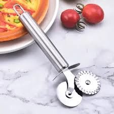 Fatiador de Pizza Duplo Inox 18cm DC96821 DCasa