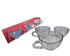 Jogo Xicara Transparente 3 Unidades - Sphere - 230 ml