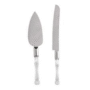 Kit 2 Peças de Servir Bolo Aço Inox e Cabo Plástico - Bambu
