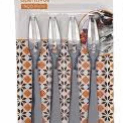 Garfo Para Petisco Doces Luxo 4pçs Aço Inox