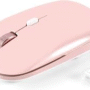 Mouse sem fio, mouse óptico fino de 2,4 G, plano compacto portátil