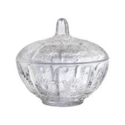 Bomboniere Potiche de Vidro com tampa 120ml – GLASS BOWL