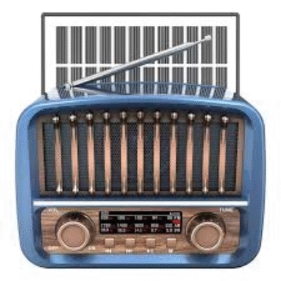 RADIO 3 BAND RADIO USB/TF MUSIC PLAYER KSST – PAINEL SOLAR – K-370S