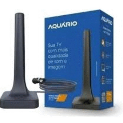 Antena para TV Digital Interna Aquário DTV-200 com 2,5 Metros de Cabo