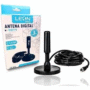 Antena Digital Hdtv Portátil Receptor Sinal 360° Black Top 3 mts - Leon pro