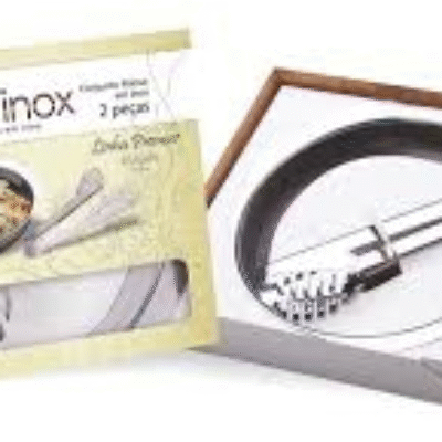 Conjunto de Cumbuca e Pegador de Massa Aço Inox – Bravinox Premier