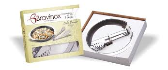 Conjunto de Cumbuca e Pegador de Massa Aço Inox - Bravinox Premier