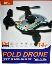 Drone Profissional WRJ12616 Câmera Dupla 4K HD Recarregável USB Acrobático Dobrável – Inova