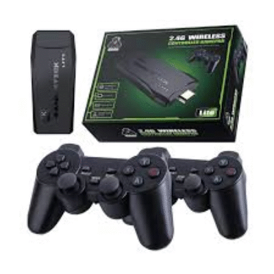 Game Stick 4K Retrô com 20mil jogos + 2 controles sem fio Tem Jogos de Fliperama, Nitendinho, Game boy Mega drive, Nintendo, Playstation (PS1) e Atari
