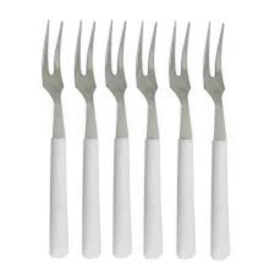 Kit 6 Garfos Petiscos Frios Gourmet Aperitivos Queijo