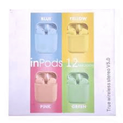 Fone de Ouvido Estéreo sem Fio Bluetooth InPods 12