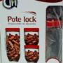 Pote Lock Organizador De Alimentos C/3 Plastico - Vermelho