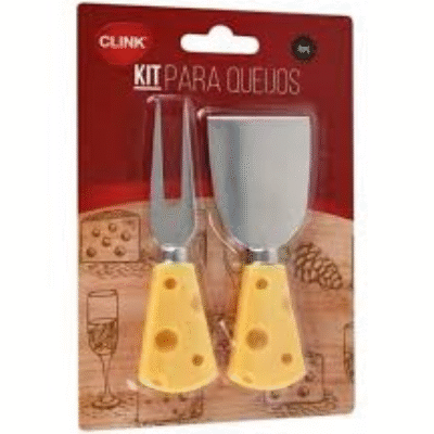 Kit Para Queijos Cortador e Garfo 2 Peças – Clink