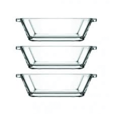 Petisqueiras 3 pçs Vidro 13cm Retangular – ClassHome