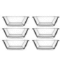Petisqueiras 6 pçs Vidro 13cm Retangular – Class Home