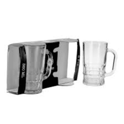 Copo Kit 2 peças de Canecas em Vidro para chopp 360ml – REF: DCasa