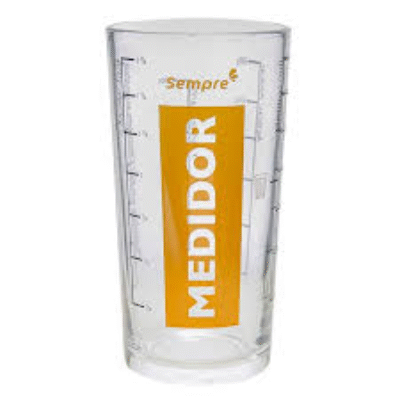 Copo Medidor de Vidro 350ML- REF: Sempre