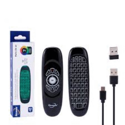 Controle Air Mouse 2.4G LED Teclado c/ Voz Bluetooth – C120