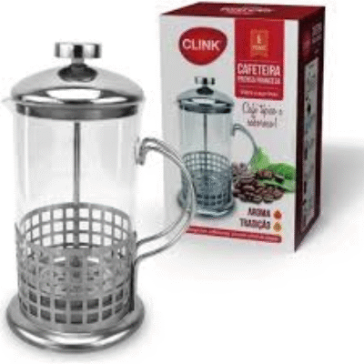 Cafeteira Prensa Francesa Vidro E Inox 600ml