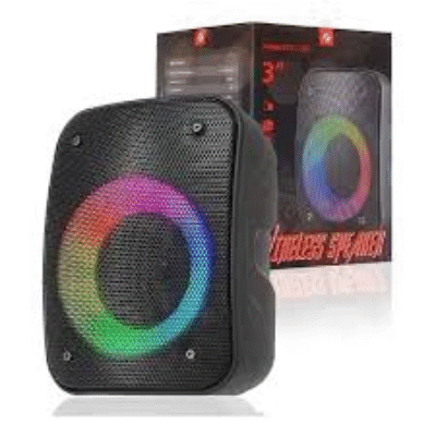 Caixa Som Bluetooth Portatil LED RGB Impermeavel TWS Estereo Bateria Longa Duracao AM401