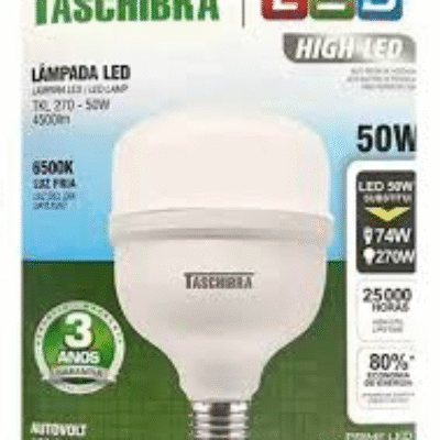 Lâmpadas High Led Tkl270 50w 6500k Taschibra Branco Frio E27