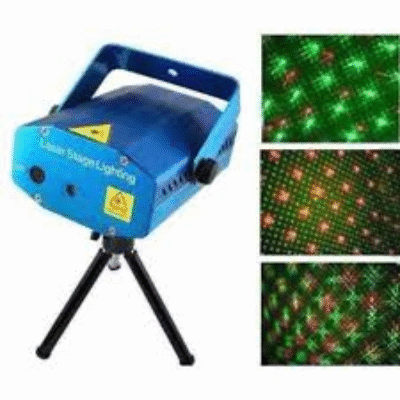 Projetor Holográfico Portátil Cooler Integrado Fonte Bivolt Azul