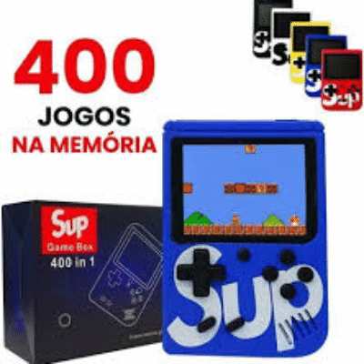 Mini Game Sup 400 Jogos in 1 Plus Vídeo game Boy Box Portátil Compatível com TV