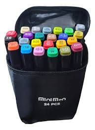 Kit Canetinha 24 Unidades Pintura Escolar Linha Profissional