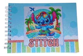 Caderno De Colorir E Pintar Stitch Bobbie Goods