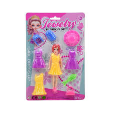 Kit Boneca Troca Roupas 6 Peças