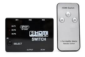 Switch Hdmi 3×1 Com Controle Remoto Knup Kp-3464