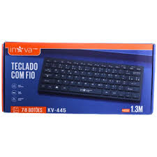Teclado Inova Usb Teclas Macias Confortáveis Key-11011 - Teclado Preto Idioma Português Brasil