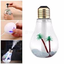 Umidificador De Ar E Luminária Lâmpada Com Luz De Led Usb