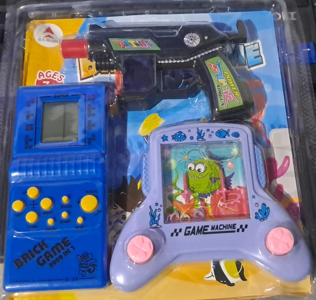 Kit Pistala / Game Tetris / Game AquaPlay - 3 em 1