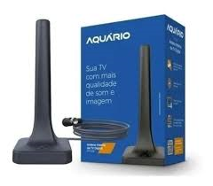 Antena para TV Digital Interna Aquário DTV-200 com 2,5 Metros de Cabo