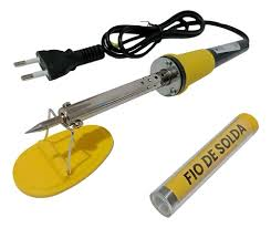 Ferro De Soldar Potente Para Trabalhos em Geral Com 40w Profissional 127v Com Suporte e Estanho – BOM9514