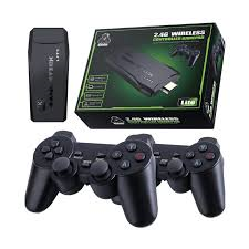 Game Stick 4K Retrô com 10mil jogos + 2 controles sem fio Tem Jogos de Fliperama, Nitendinho, Game boy Mega drive, Nintendo, Playstation (PS1) e Atari