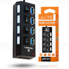 Hub USB 2.0 Com 4 Portas