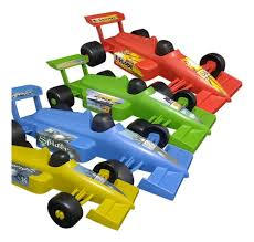 Kit 4 Carrinho Corrida Fórmula 1 Plástico Brinquedo Super F1 Cor Colorido